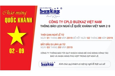 Thông báo nghỉ lễ quốc khánh Việt Nam 2-9-2019